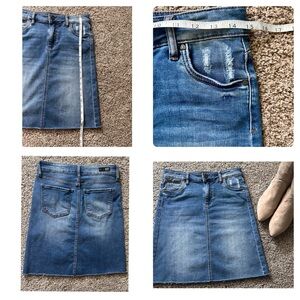 EUC Distressed Kut from the Kloth Denim Skirt Size 2
